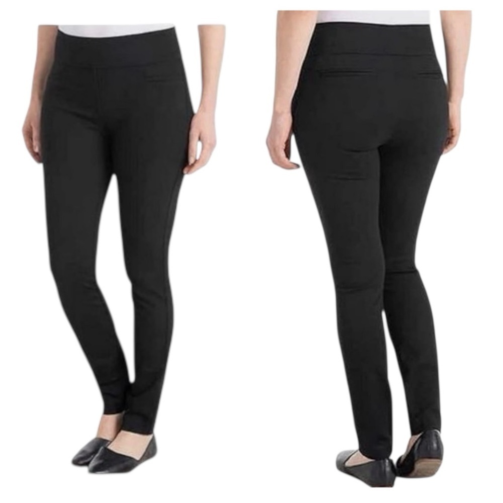 NWT Dalia Black Pull-On Ponte Pants Black Women’s Small Built-In Tummy Control